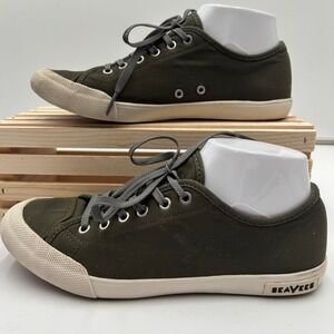 SeaVees Army Issue Sneaker Low Standard Olive Green Womens 7.5 Canvas